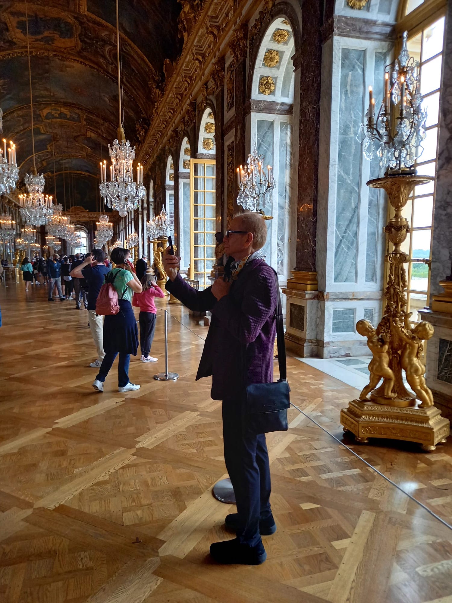 Kevin Gray in the Hall of Mirrors at Versailles with FleaMarket
