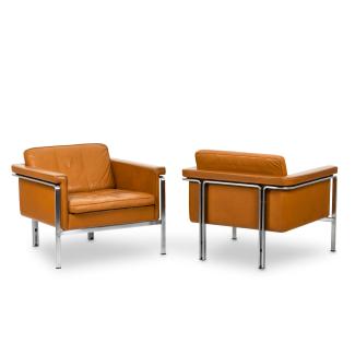 Horst Brüning, Pair of armchairs in leather