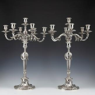 Odiot Paris, Important pair of candelabra in solid silver