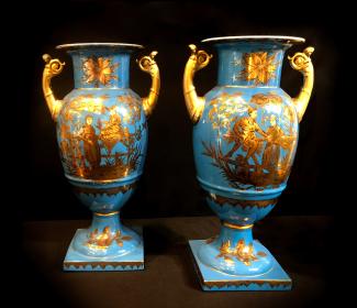  A pair of blue vases, FleaMarket Paris