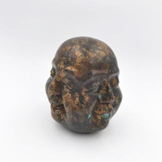 Buddha's head in bronze with 4 faces