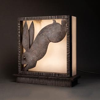 Rabbit, Art Deco light sculpture 