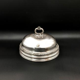Table bell in silver plated metal, circa 1850