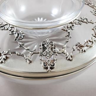 Crystal and Sterling Silver Caviar Cup