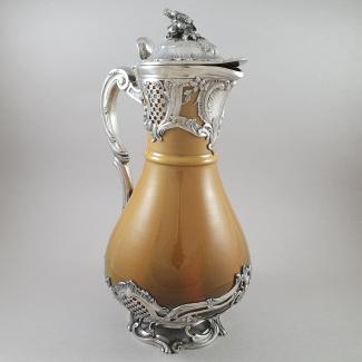 Ceramic And Sterling Silver Ewer
