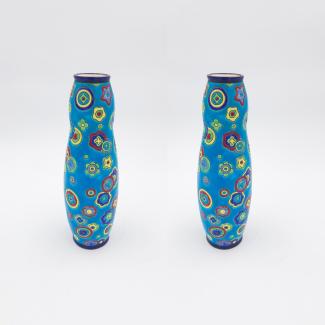 Pair of vases Millefiori for Primavera 