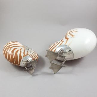 Ducks In Shell And Sterling Silver