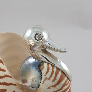 Ducks In Shell And Sterling Silver
