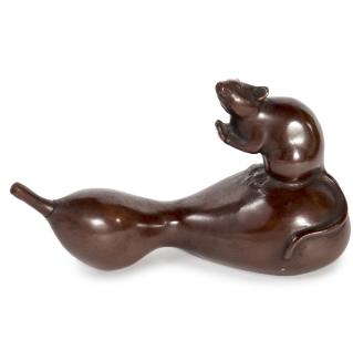 galerie tiago Japanese bronze mouse sculpture 