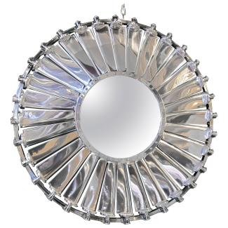Mirror created with fan blade of a Boeing
