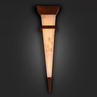 Large wall lamp "Flare" in alabaster by Christian Caudron