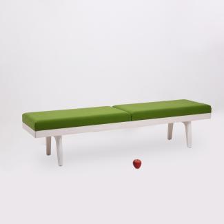 Vitra, Bench in lacquered metal and fabric, 1990