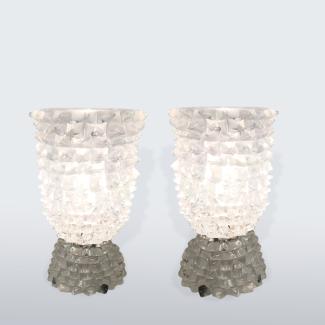 Pair of lamps by Barovier in blown glass 