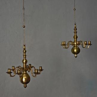 Pair of miniature Swedish chandeliers 2