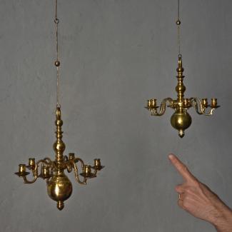 Pair of miniature Swedish chandeliers
