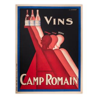 Poster by Claude Gadoue for Vin Camp Romain