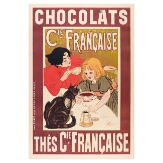 Poster by Theophile-Alexandre Steinlen for Chocolats Thés compagnie française