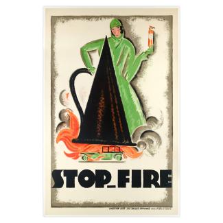 Poster Stop-fire by Charles Loupot