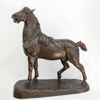 Draft horse in bronze by Isidore Bonheur