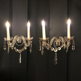 Pair of sconces in crystal from Baccarat