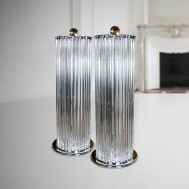 Pair of floor lamps in Murano - In the style of Venini 