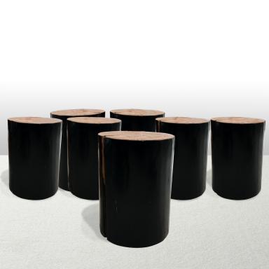 7 design stools in solid wood