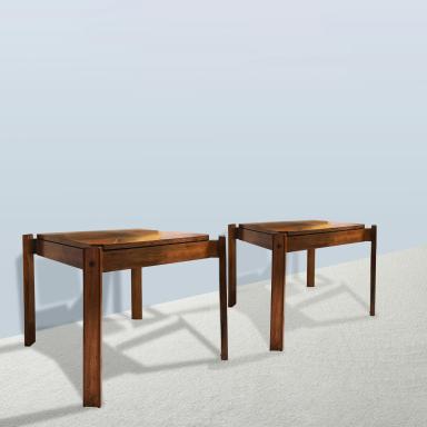Jean Gillon, pair of sofa end tables