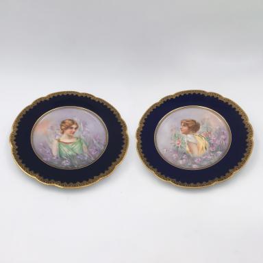 2 Haviland plates in porcelain