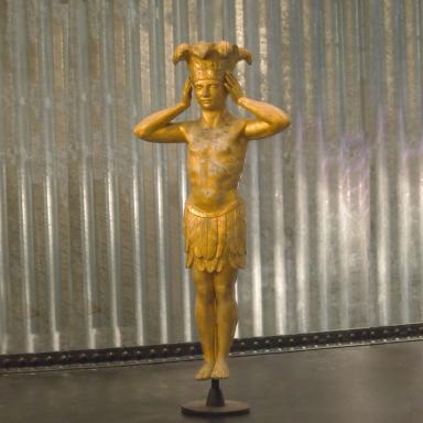 18th century carved gilded wood figure