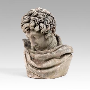Stone bust of a gentleman France around 1830