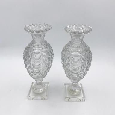 Pair of Baccarat crystal vases, Le Creusot, circa 1880 for Flea Market Paris