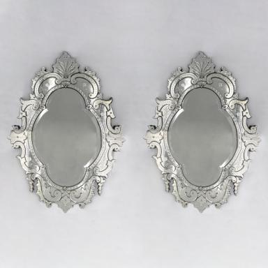 Rare pair of Venetian mirrors