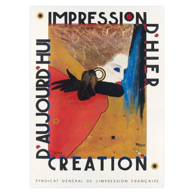 Poster by Razzia for the Syndicat de l'Impression française