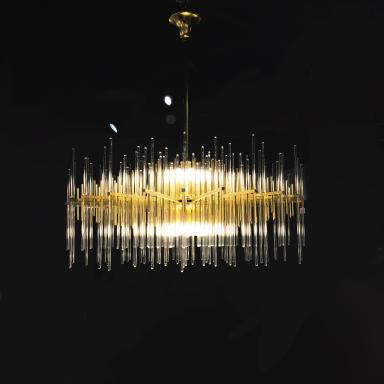 kinetic chandelier in blown Murano glass