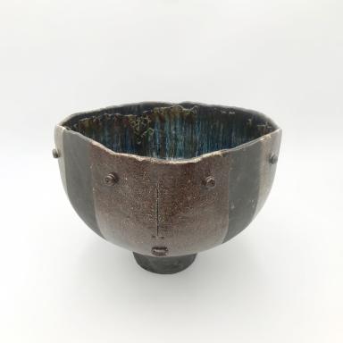 Glazed ceramic vase by the couple of ceramists Les Dalo