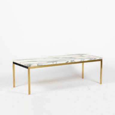 Marble and gilt bronze coffee table, 1970s