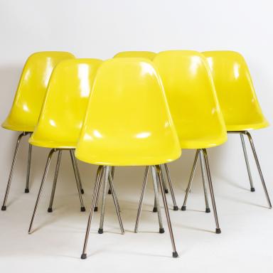 Set of six chairs DSX model, attributed to Charles eames, 1960's