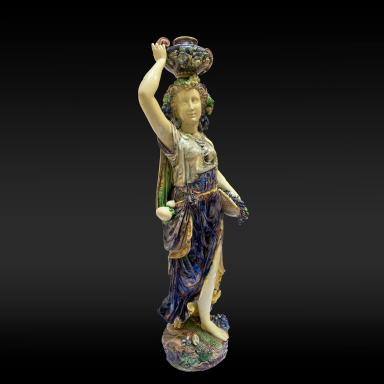 Flea Market, Ceramic representing a Woman with a cup 