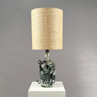 Glazed ceramic lamp by Jacques Blin, circa 1950