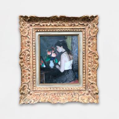 Painting by François Gall titled « Sa toilette »