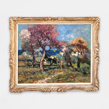 Painting by Fernand Maillaud titled Seaside, Provence