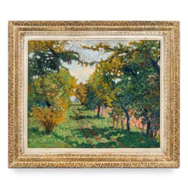 A flower garden by Francis Morton-Johnson