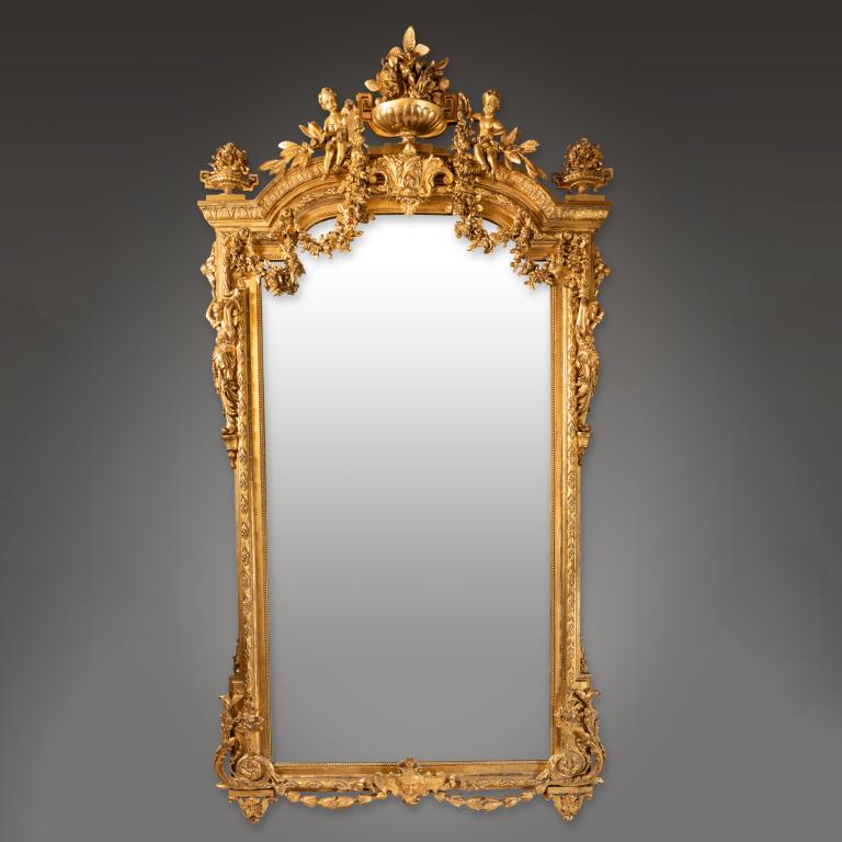 gilded wood mirror