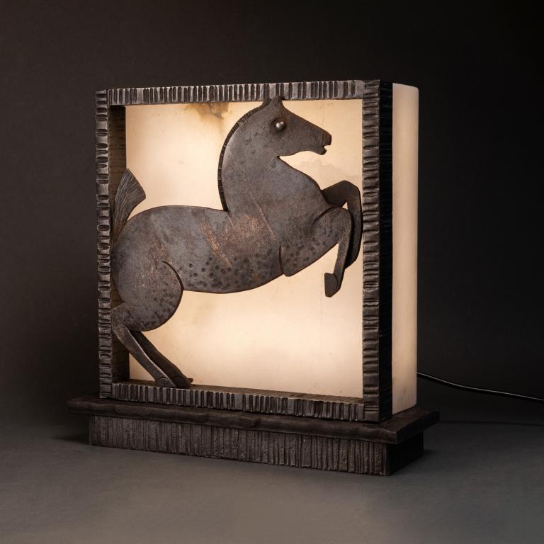 Horse, Art Deco light sculpture 
