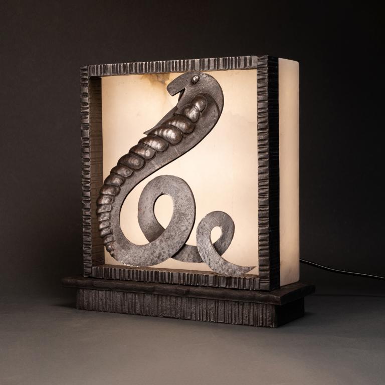 Snake, Art Deco light sculpture 