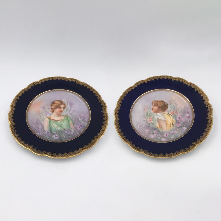 2 Haviland plates in porcelain