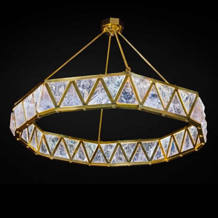 Utimate Diadem chandelier by Alexandre Vossion in rock crystal for Flea Market Paris
