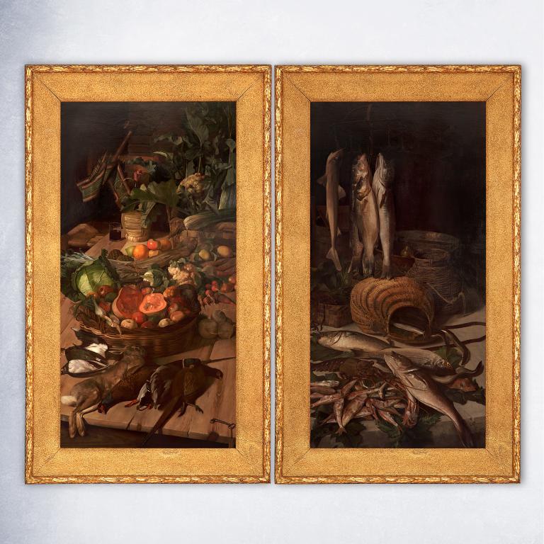 Large pair of still lifes by C. Dovizielli