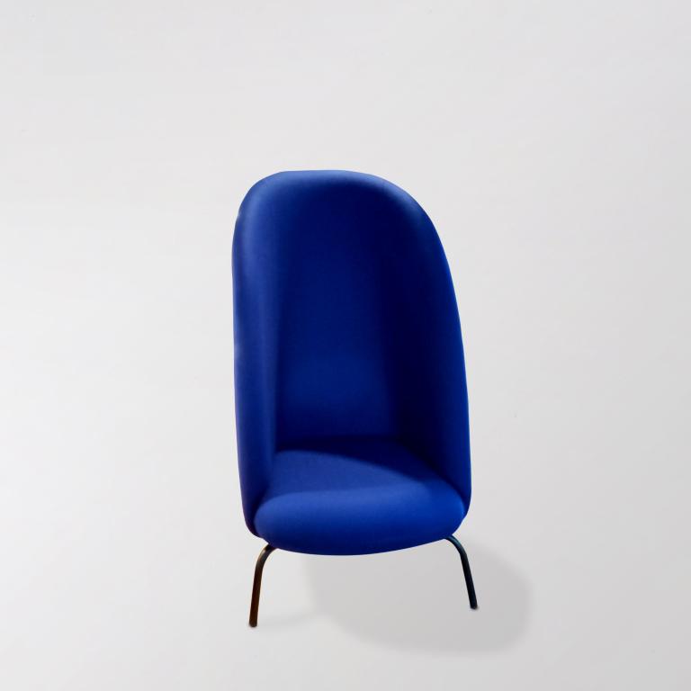 Nest easy chair by +Halle, steel legs and Qvadrat fabric, © Flea Market Paris