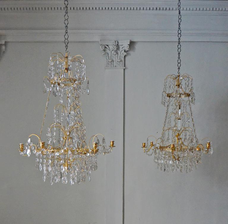 Pair of chandeliers form Sweden, Flea Market Paris